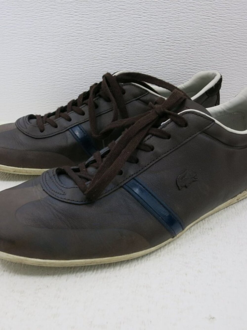 Lacoste Brown Leather Sports Tennis Athletic Comfort Footwear Men's Shoes 12